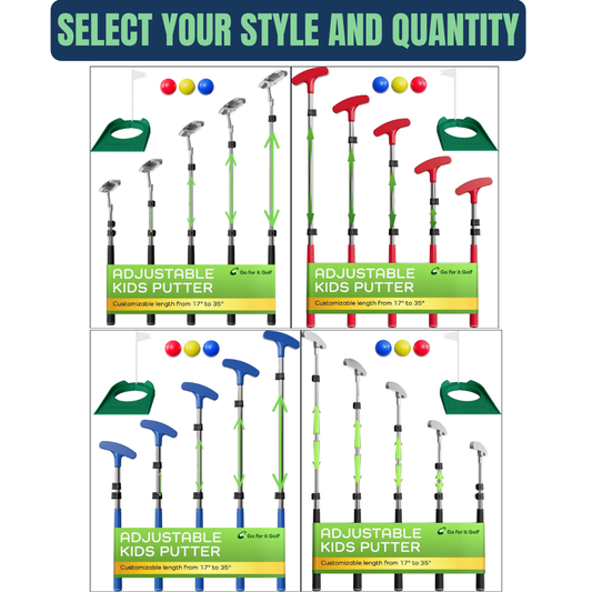 RightSize Adjustable Kids Putter Set (Multi-Packs)